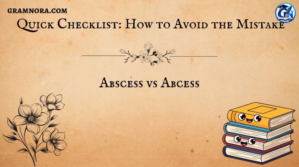 Abscess vs Abcess