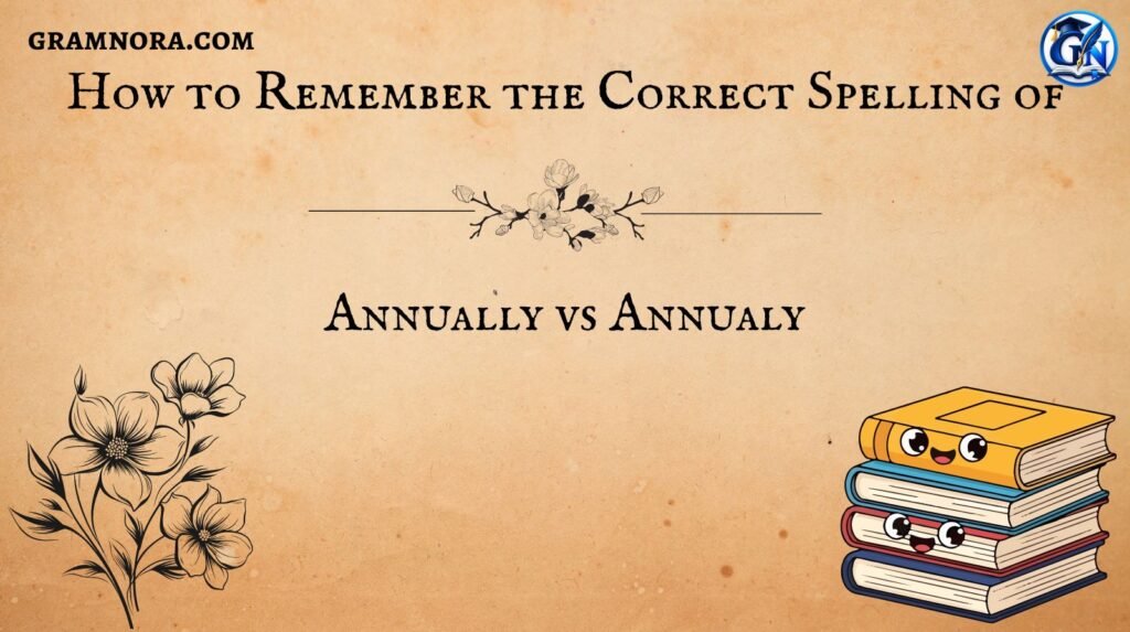 Annually vs Annualy