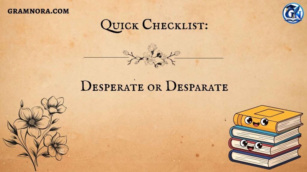 Desperate or Desparate