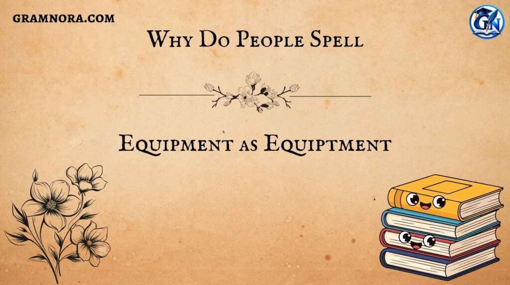 Equipment as Equiptment?