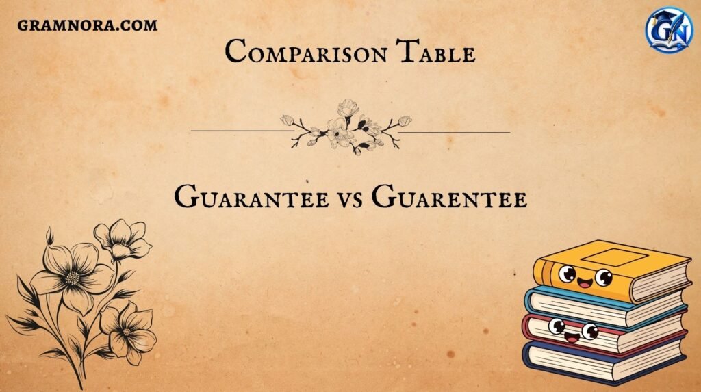 Guarantee vs Guarentee