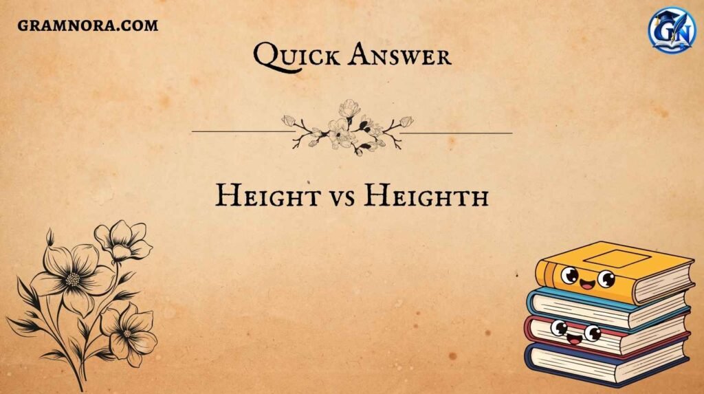 Height vs Heighth