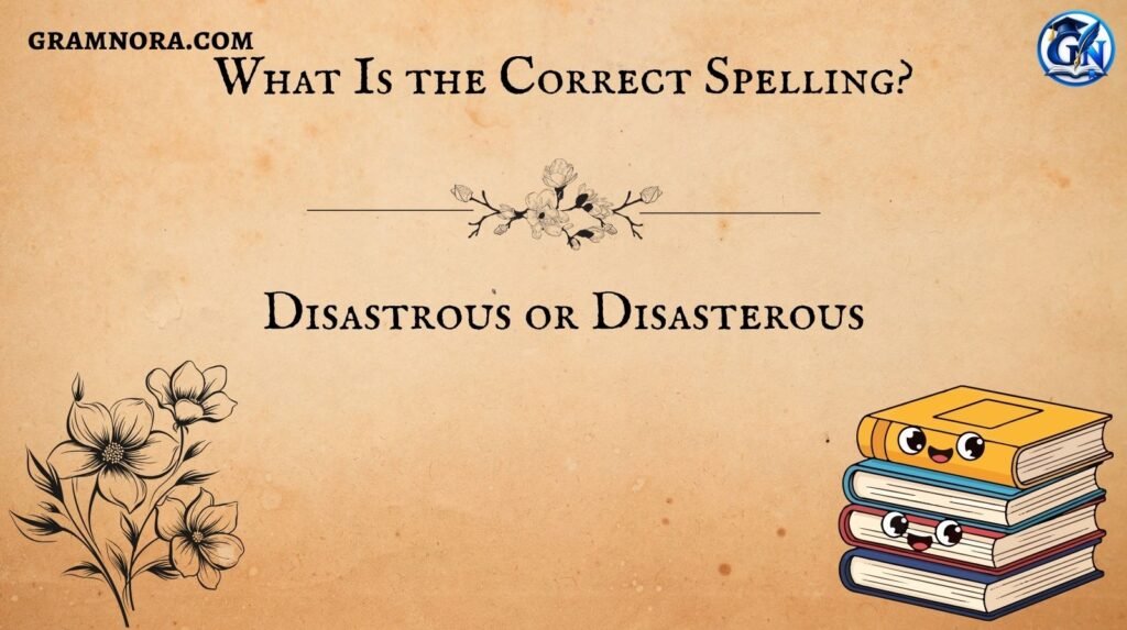 Disastrous or Disasterous