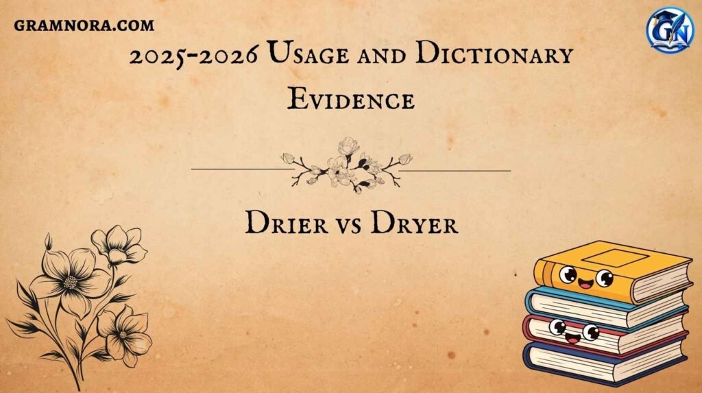 Drier vs Dryer