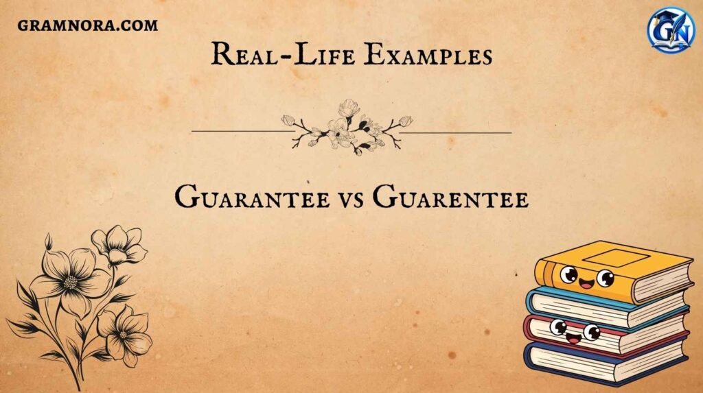 Guarantee vs Guarentee
