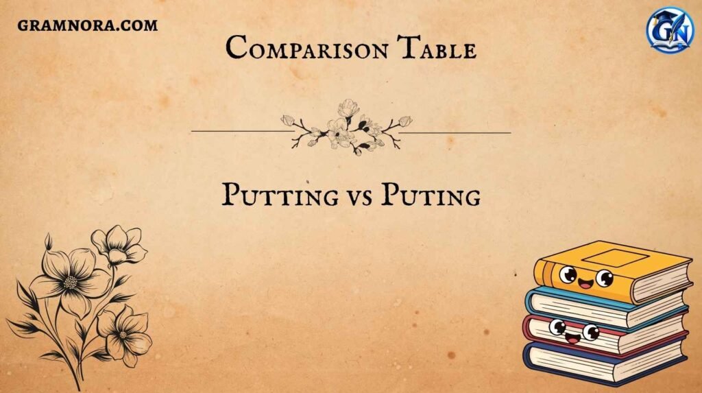 Putting vs Puting