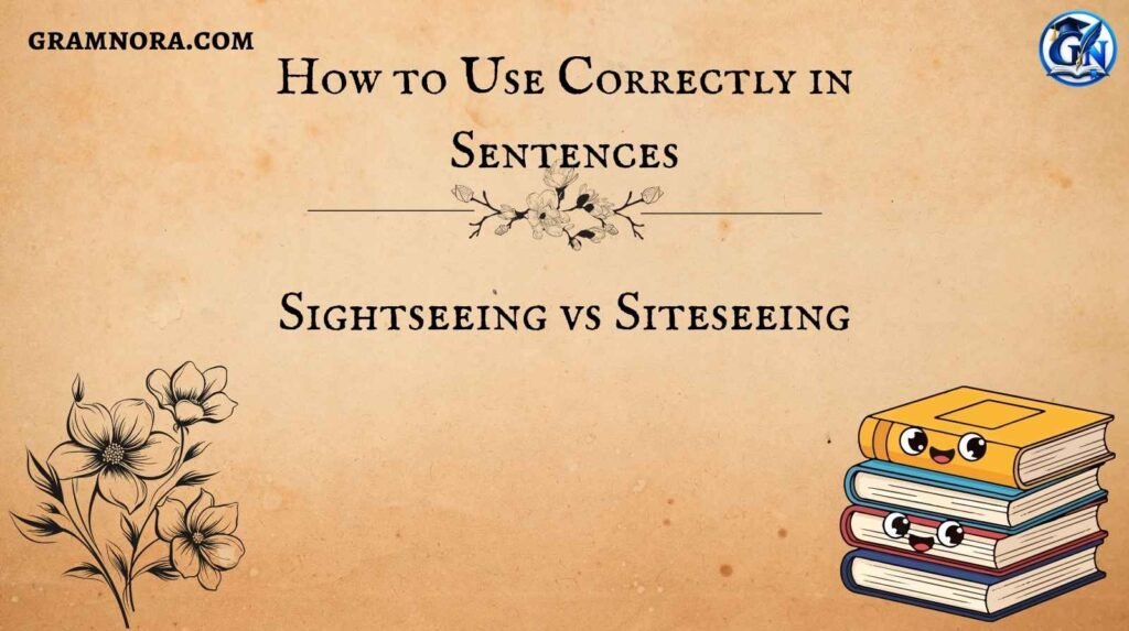 Sightseeing vs Siteseeing