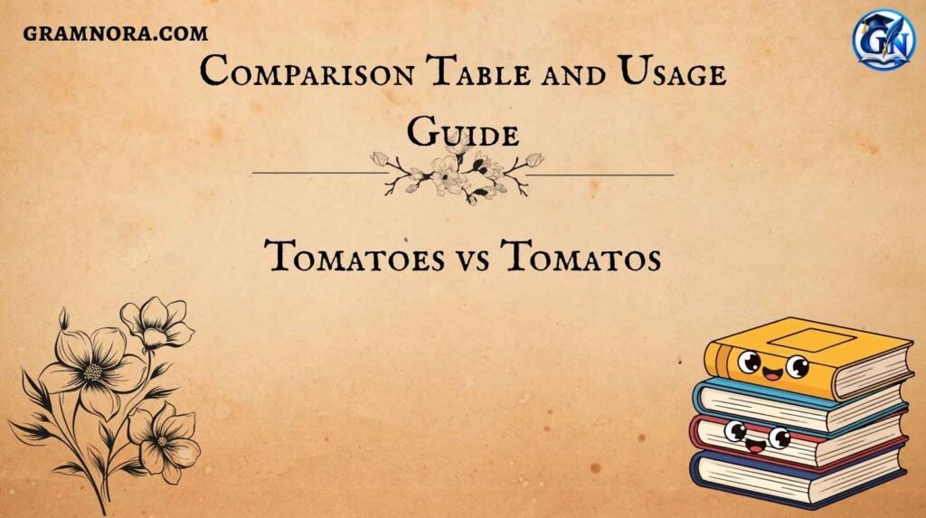 Tomatoes vs Tomatos