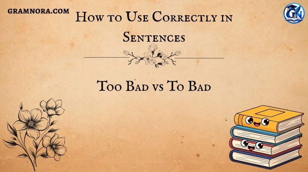 Too Bad vs To Bad