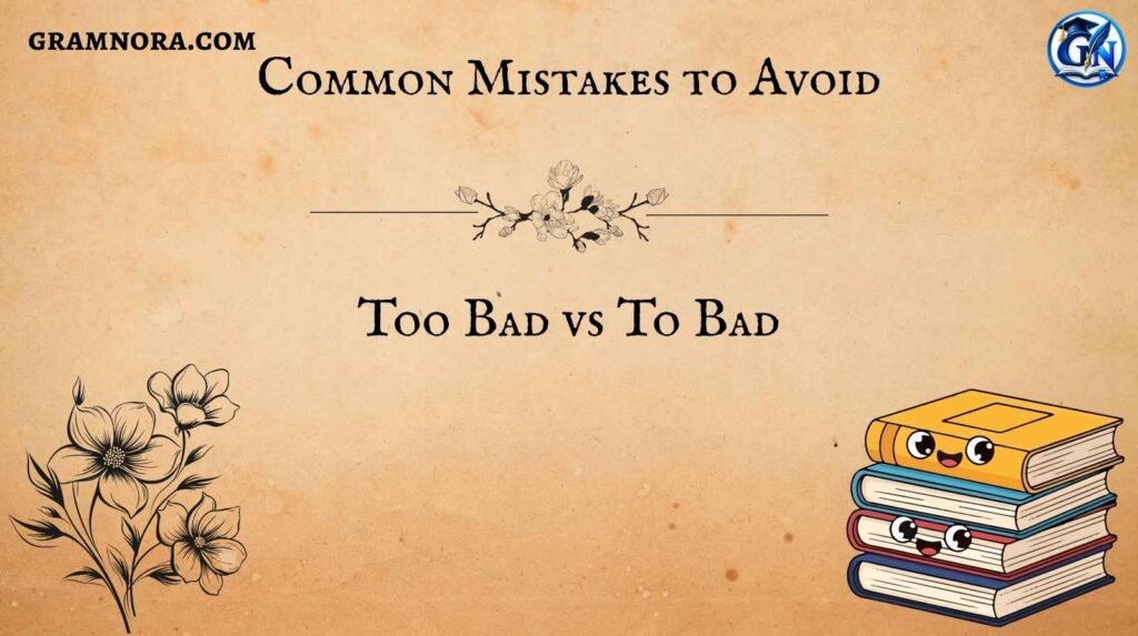 Too Bad vs To Bad