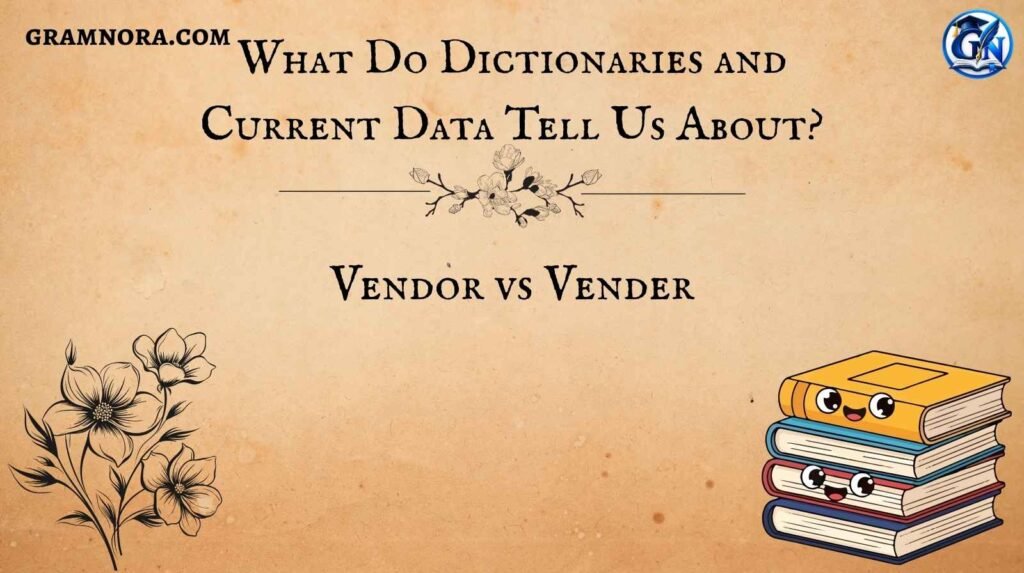 Vendor vs Vender