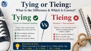Tying or Tieing