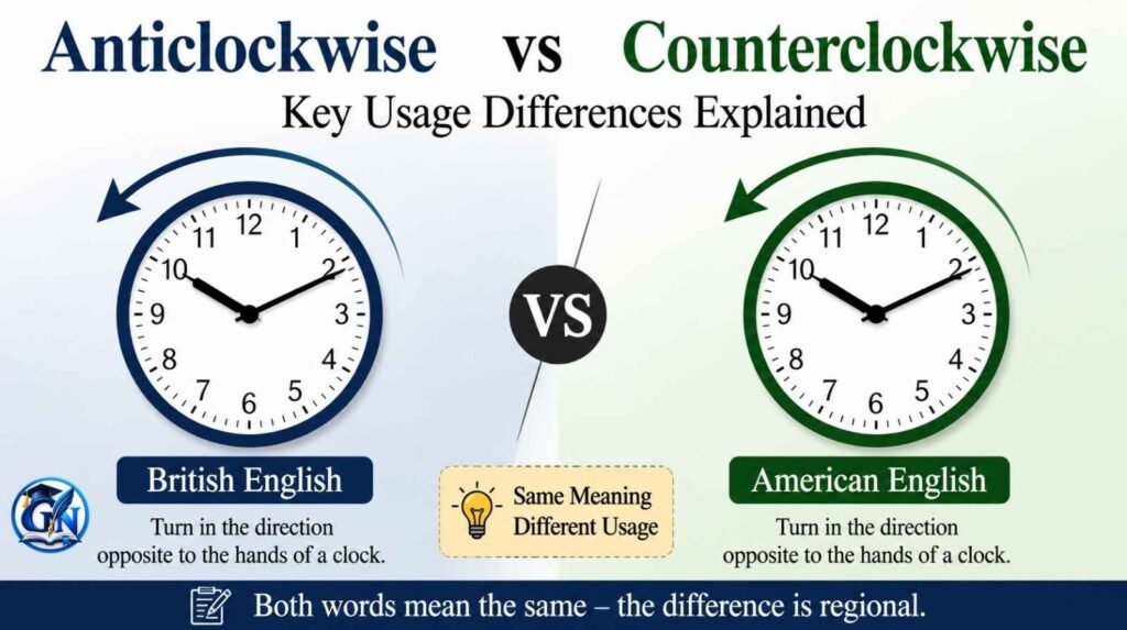Anticlockwise vs Counterclockwise