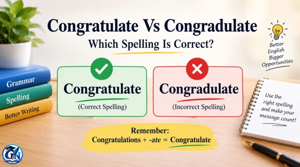 Congratulate Vs Congradulate