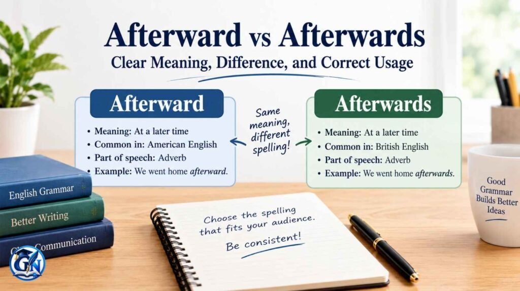 Afterward vs Afterwards