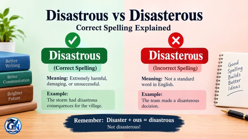 Disastrous vs Disasterous