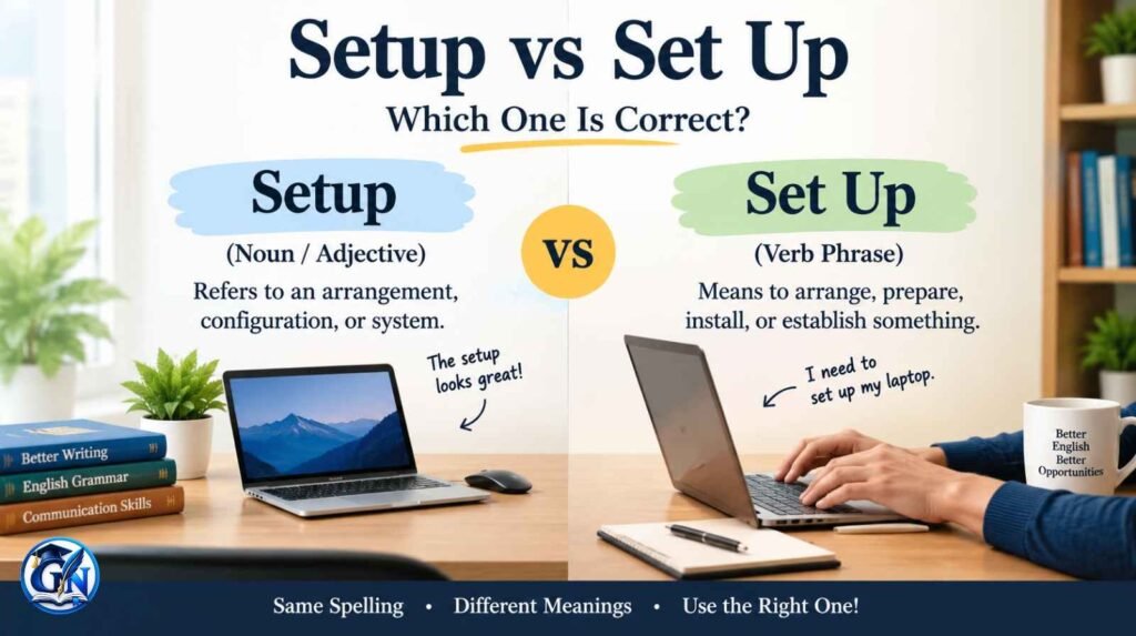 Setup vs Set Up