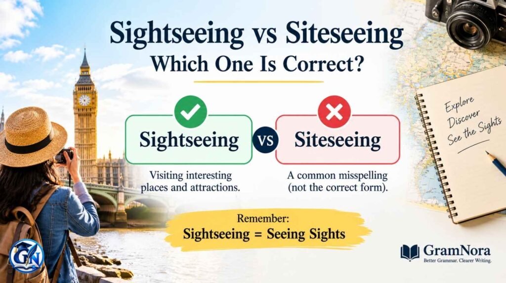 Sightseeing vs Siteseeing